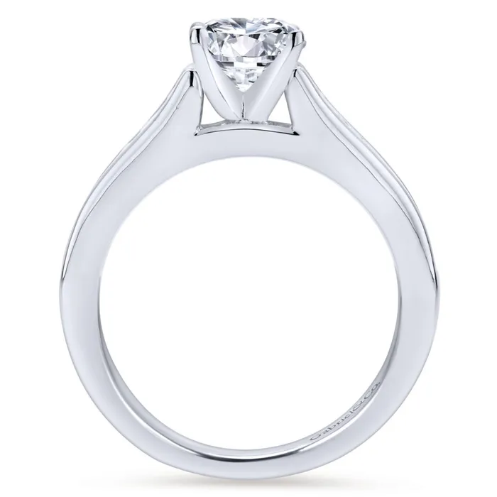 International Diamond Center Gabriel Bridal Collection White Gold Graduating Diamond Accent Diamond Engagement Ring with Cathedral Setting 049 ctw Rings International Diamond Center Gabriel Bridal Collection White Gold Graduating Diamond Accent Diamond Engagement Ring with Cathedral Setting 049 ctw Rings