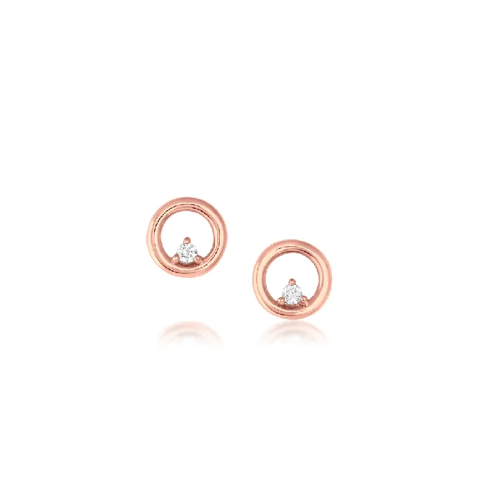 Earrings Marrow Fine White Diamond Orbit Hoop Studs Earrings Marrow Fine White Diamond Orbit Hoop Studs