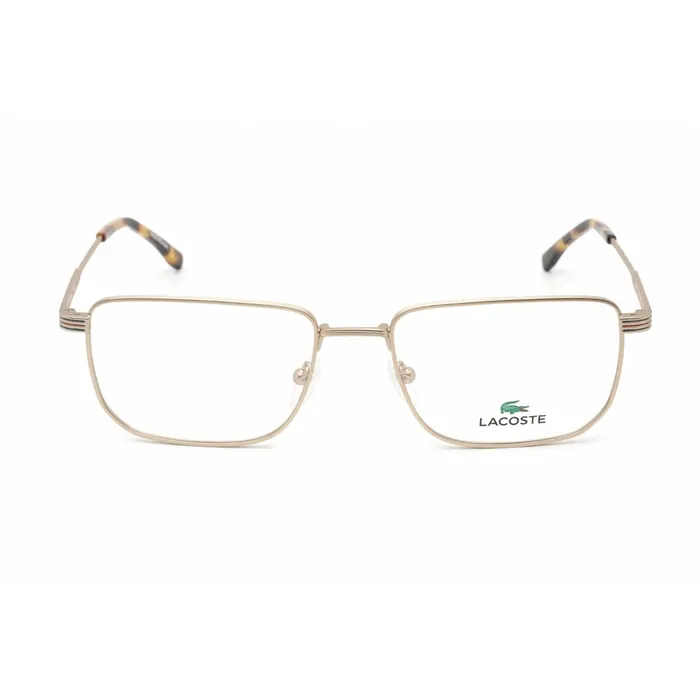 Lacoste Earrings Lacoste Mens Eyeglasses Full Rim Rectangular Matte Gold Metal Frame L2277 710