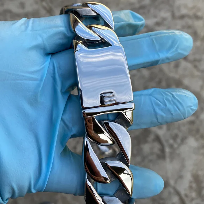 Mens Huge Chain Silver Cuban Link Stainless Steel 25MM Necklace 24 Vivi Necklaces Mens Huge Chain Silver Cuban Link Stainless Steel 25MM Necklace 24 Vivi Necklaces