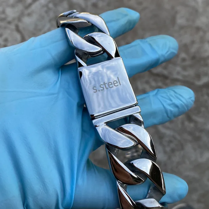 Mens Huge Chain Silver Cuban Link Stainless Steel 25MM Necklace 24 Vivi Necklaces Mens Huge Chain Silver Cuban Link Stainless Steel 25MM Necklace 24 Vivi Necklaces