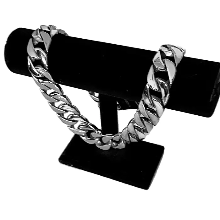 Mens Huge Chain Silver Cuban Link Stainless Steel 25MM Necklace 24 Vivi Necklaces Mens Huge Chain Silver Cuban Link Stainless Steel 25MM Necklace 24 Vivi Necklaces