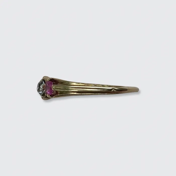 Ruby Diamond FiveStone Ring 21stfinds Rings