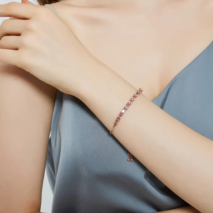 Bracelets BERRICLE EastWest Bar Oval CZ Tennis Bracelet in Sterling Silver 49