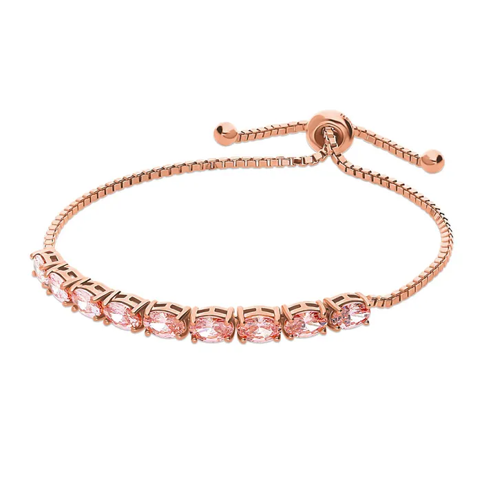 Bracelets BERRICLE EastWest Bar Oval CZ Tennis Bracelet in Sterling Silver 49