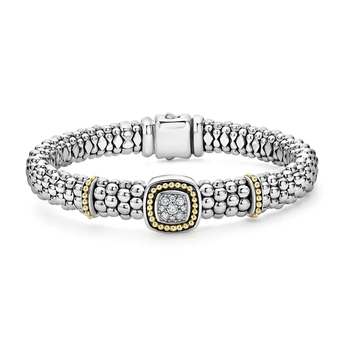 Bracelets LAGOS Rittenhouse TwoTone Diamond Caviar Bracelet 9mm