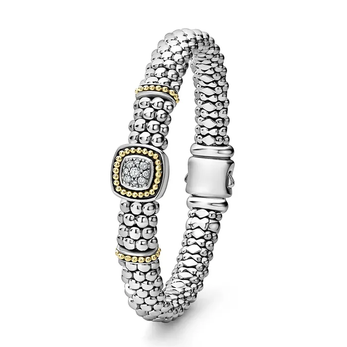 Bracelets LAGOS Rittenhouse TwoTone Diamond Caviar Bracelet 9mm