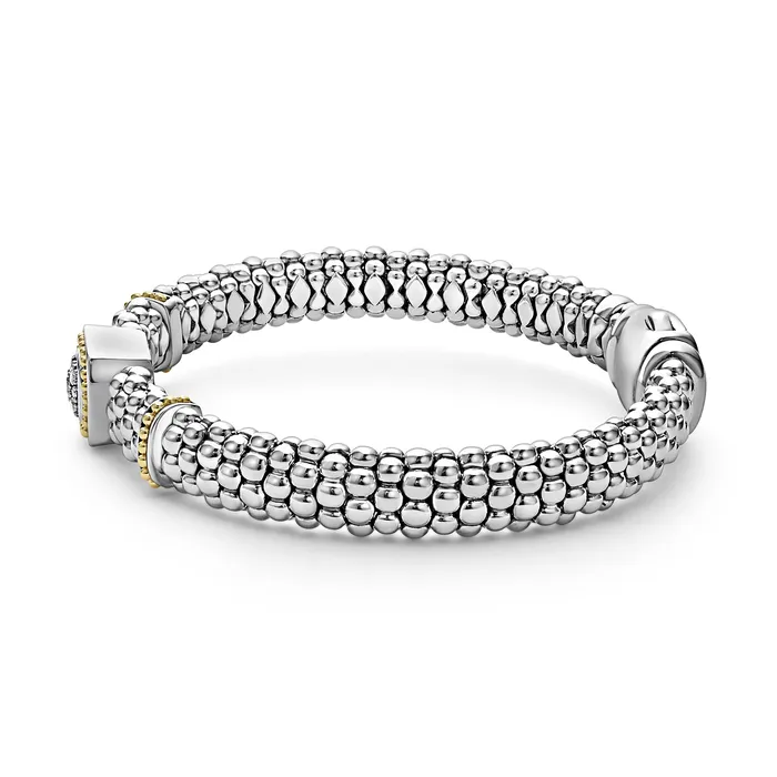 Bracelets LAGOS Rittenhouse TwoTone Diamond Caviar Bracelet 9mm