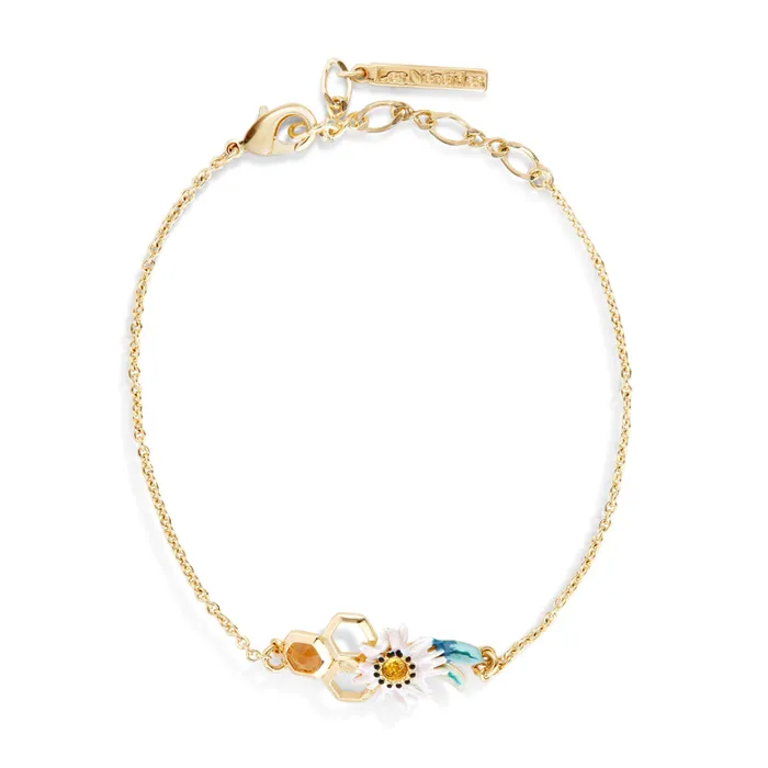 Bracelets Les Nereides Les Nereides Daisy And Honeycomb Fine Bracelet