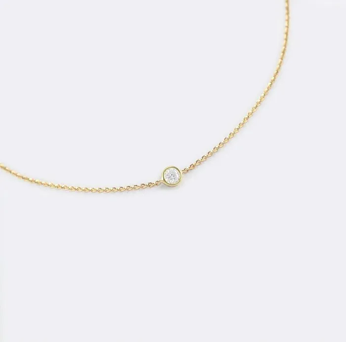 Capucinne Diamond Solitaire Bracelet Delicate Gold Bracelet Bracelets