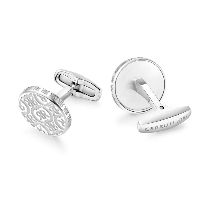 Cerruti Bracelets Cerruti Gents Stainless Steel Silver Cufflinks