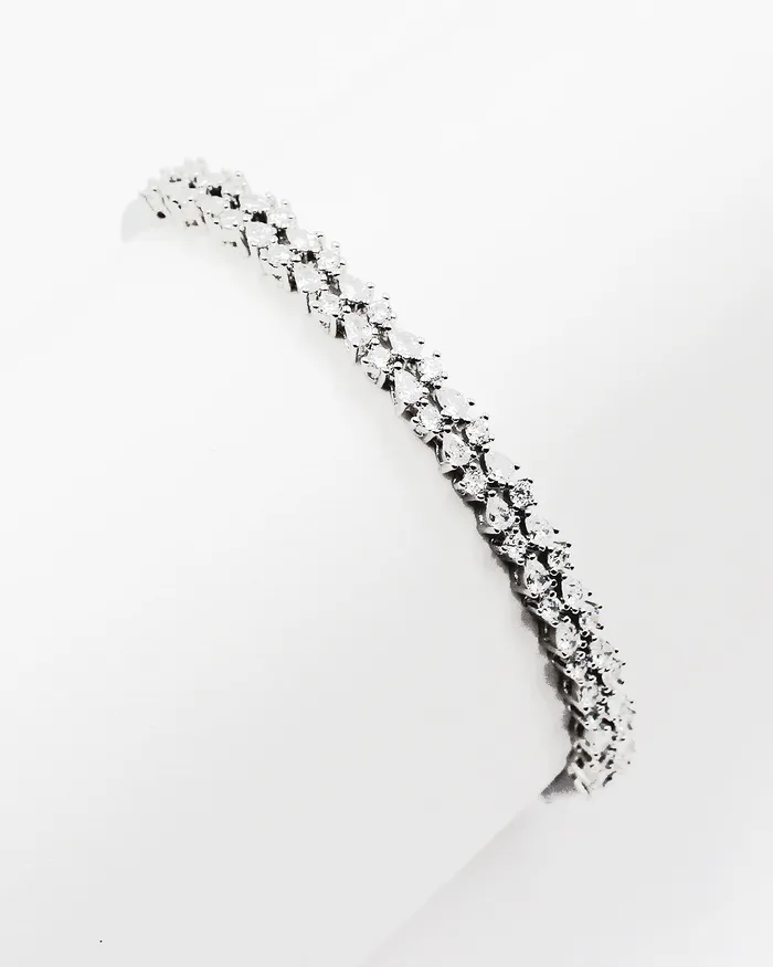 Double Row CZ Stone Bracelet 02072024 Bracelets Double Row CZ Stone Bracelet 02072024 Bracelets