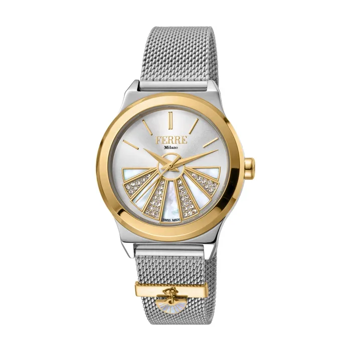 Ferre Milano Ferre Milano Two Tone Ladies Watch With Bracelet Bracelets Ferre Milano Ferre Milano Two Tone Ladies Watch With Bracelet Bracelets