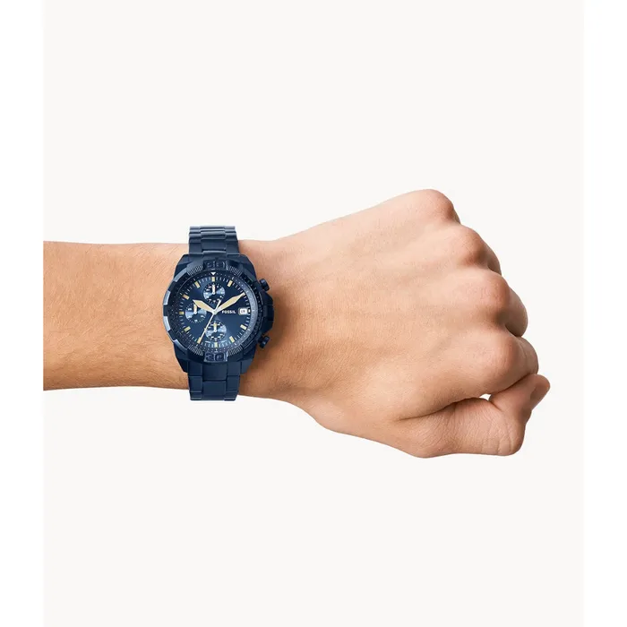 Fossil Bracelets Fossil Bronson Mens Chronograph Navy Stainless Steel Watch Fossil Bracelets Fossil Bronson Mens Chronograph Navy Stainless Steel Watch