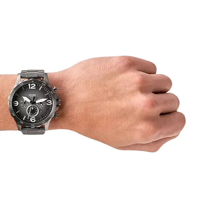 Fossil Mens Nate Chronograph Smoke Stainless Steel Watch Fossil Bracelets Fossil Mens Nate Chronograph Smoke Stainless Steel Watch Fossil Bracelets