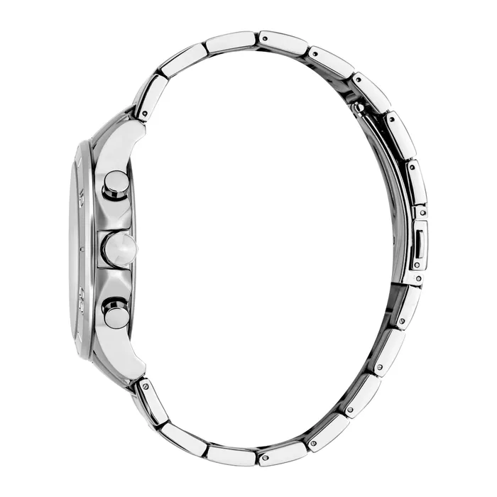 Just Cavalli Mens Chronograph Watch with Silver Color Case and Stainless Steel Metal Bracelet Just Cavalli Bracelets