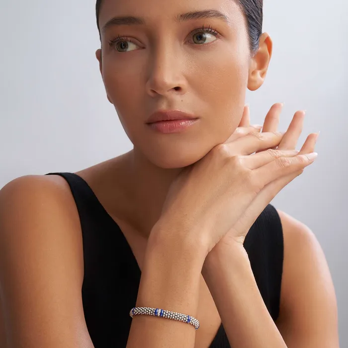 LAGOS Bracelets Blue Caviar Ultramarine Single Station Diamond Caviar Bracelet 6mm LAGOS Bracelets Blue Caviar Ultramarine Single Station Diamond Caviar Bracelet 6mm