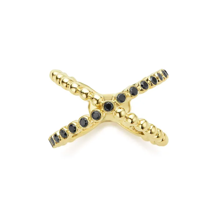LAGOS PreStyled Sets Caviar Gold 18K Gold X Black Diamond Ring LAGOS PreStyled Sets Caviar Gold 18K Gold X Black Diamond Ring