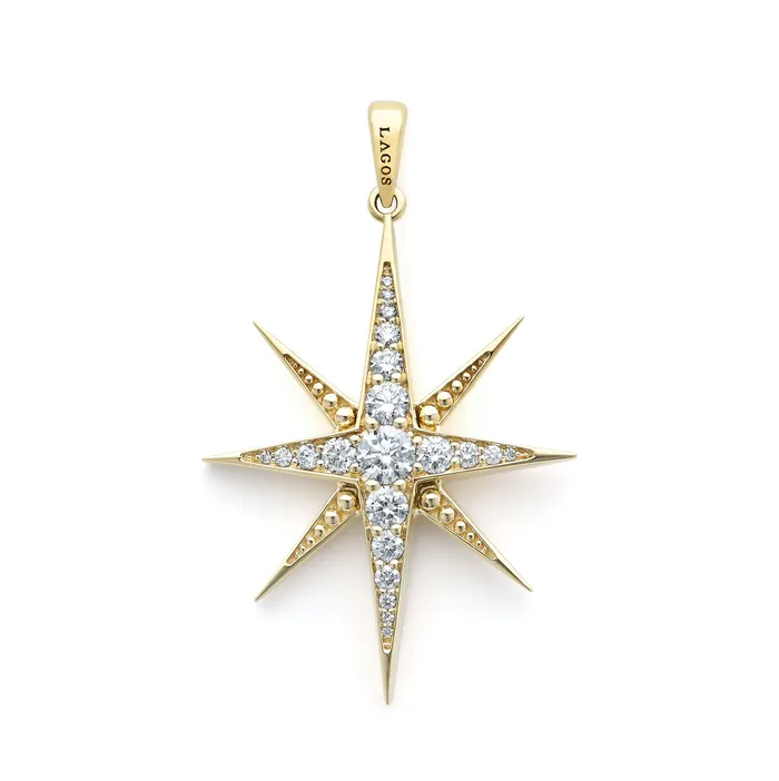 LAGOS PreStyled Sets Studio 18K Gold North Star Diamond Pendant