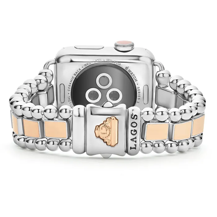 LAGOS Smart Caviar 18K Rose Gold and Stainless Steel Watch Bracelet3845mm Bracelets LAGOS Smart Caviar 18K Rose Gold and Stainless Steel Watch Bracelet3845mm Bracelets