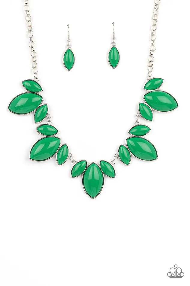All Eyes On U Jewelry Paparazzi Accessories Necklaces Viva La Vacation Green Paparazzi Necklace