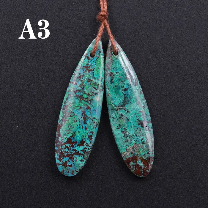 Earrings Intrinsic Trading Drilled Parrot Wing Chrysocolla Teardrop Earring Pair Matched Teardrop Cabochon Natural Blue Green Gemstone Stone Beads A3 Earrings Intrinsic Trading Drilled Parrot Wing Chrysocolla Teardrop Earring Pair Matched Teardrop Cabochon Natural Blue Green Gemstone Stone Beads A3