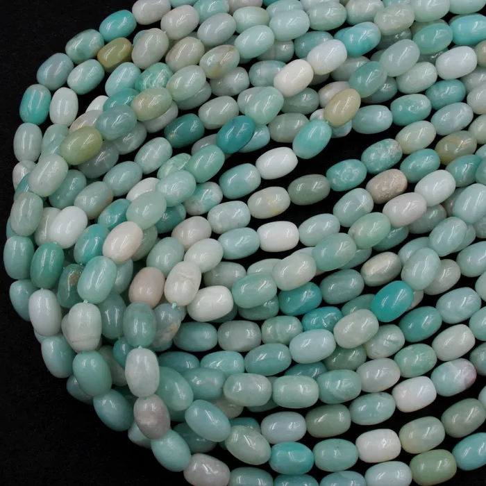 Earrings Intrinsic Trading Natural Blue Amazonite Barrel Cylinder Tube Beads Stunning Soft Sea Blue Green Gemstone High Quality Good For Earrings 16 Strand