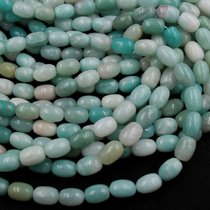 Earrings Intrinsic Trading Natural Blue Amazonite Barrel Cylinder Tube Beads Stunning Soft Sea Blue Green Gemstone High Quality Good For Earrings 16 Strand