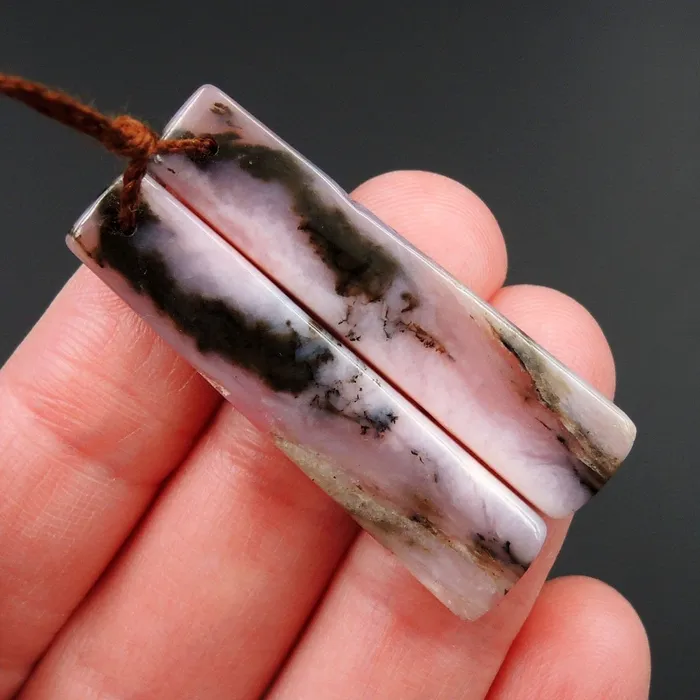 Earrings Intrinsic Trading Pink Opal Earring Pair Rectangle Cabochon Cab Pair Drilled Matched Earrings Natural Bead Pair E2641 Earrings Intrinsic Trading Pink Opal Earring Pair Rectangle Cabochon Cab Pair Drilled Matched Earrings Natural Bead Pair E2641