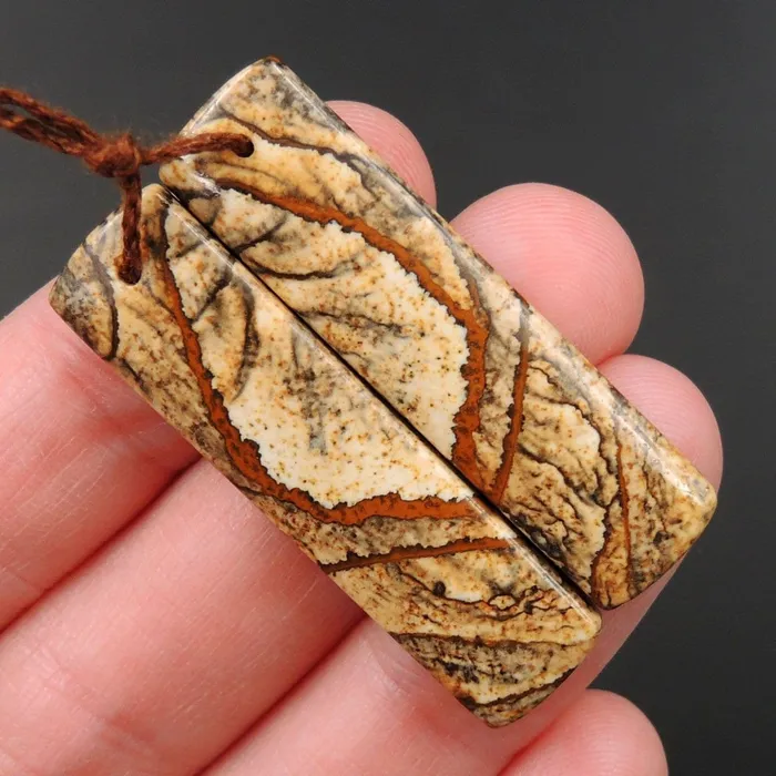 Intrinsic Trading Earrings Desert Jasper Earring Pair Cabochon Cab Pair Drilled Matched Earring Pair Natural Stone Bead Pair E3060 Intrinsic Trading Earrings Desert Jasper Earring Pair Cabochon Cab Pair Drilled Matched Earring Pair Natural Stone Bead Pair E3060