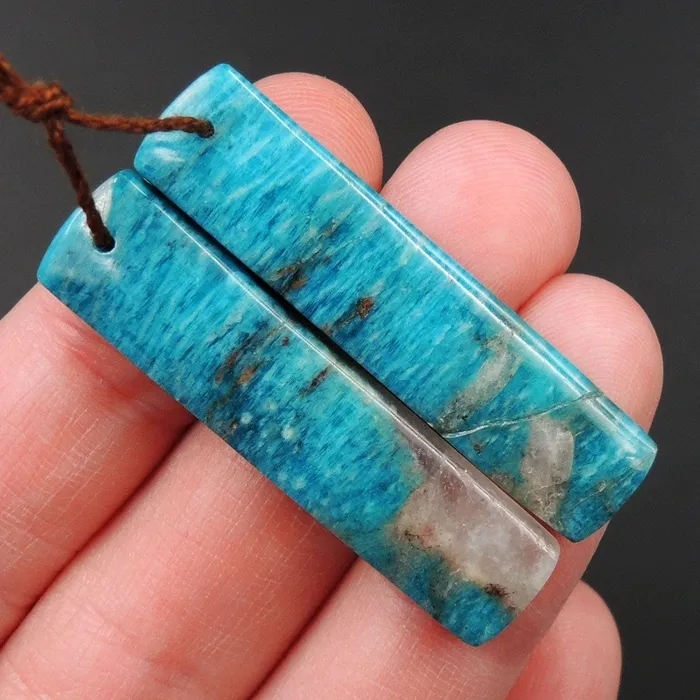 Intrinsic Trading Earrings Drilled Natural Russian Amazonite Earring Pair Matched Rectangle Drilled Cabochon Cab Teardrop Earring Pair E3415 Intrinsic Trading Earrings Drilled Natural Russian Amazonite Earring Pair Matched Rectangle Drilled Cabochon Cab Teardrop Earring Pair E3415