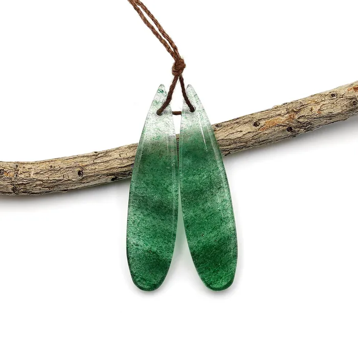 Natural African Green Chalcedony Earring Pair Drilled Gemstone Thin Long Teardrop Matched Beads A1 Intrinsic Trading Earrings Natural African Green Chalcedony Earring Pair Drilled Gemstone Thin Long Teardrop Matched Beads A1 Intrinsic Trading Earrings