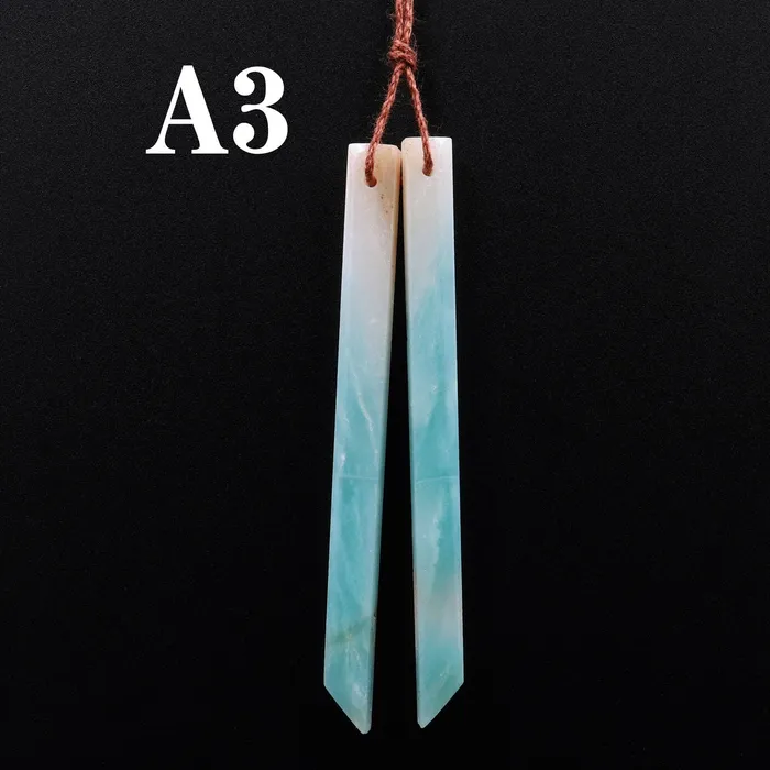Super Long Linear Spike Earring Pair Matched Gemstone Natural Sea Blue Green Amazonite Beads With Beveled Edge A3 Intrinsic Trading Earrings Super Long Linear Spike Earring Pair Matched Gemstone Natural Sea Blue Green Amazonite Beads With Beveled Edge A3 Intrinsic Trading Earrings