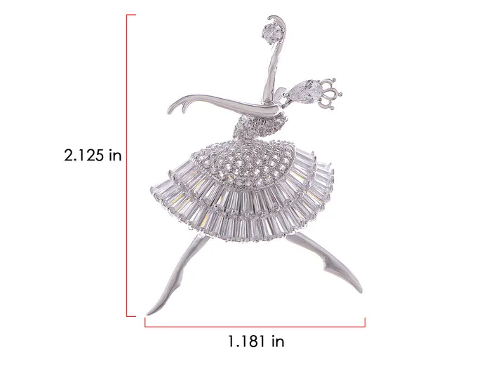 Alilang Alilang Fashion Gold Elegant Ballerina Dancing Women Crystal Rhinestone Brooch Pin Cubic Zirconia PreStyled Sets Alilang Alilang Fashion Gold Elegant Ballerina Dancing Women Crystal Rhinestone Brooch Pin Cubic Zirconia PreStyled Sets