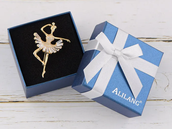 Alilang Alilang Fashion Gold Elegant Ballerina Dancing Women Crystal Rhinestone Brooch Pin Cubic Zirconia PreStyled Sets Alilang Alilang Fashion Gold Elegant Ballerina Dancing Women Crystal Rhinestone Brooch Pin Cubic Zirconia PreStyled Sets