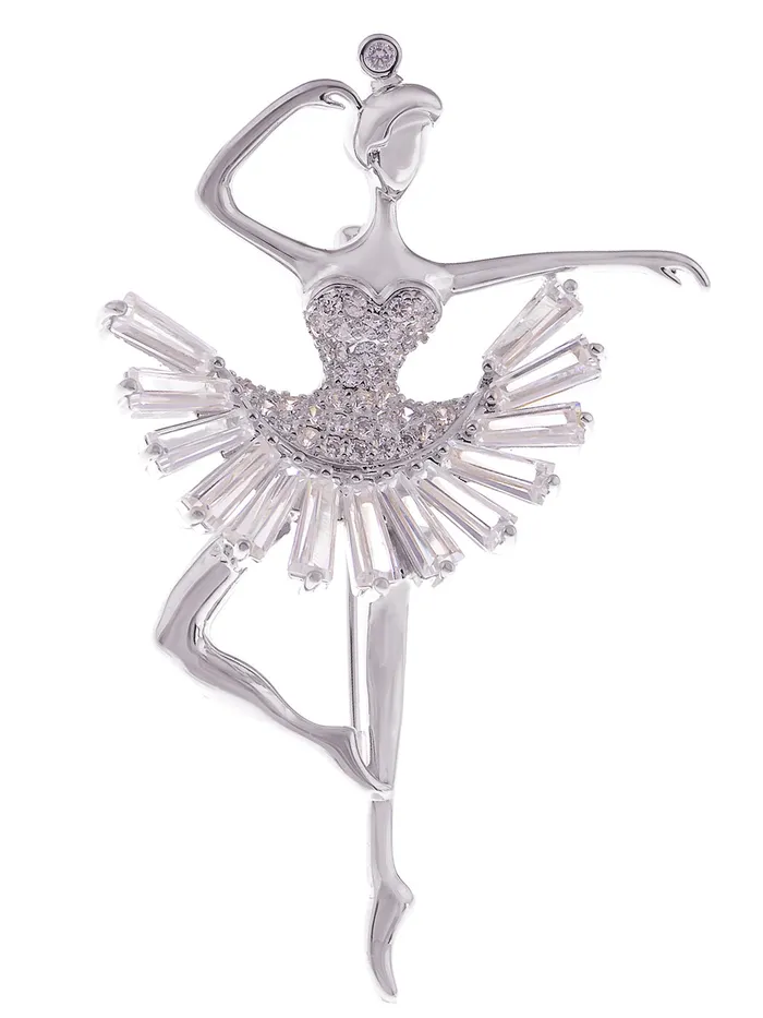 Alilang Alilang Fashion Gold Elegant Ballerina Dancing Women Crystal Rhinestone Brooch Pin Cubic Zirconia PreStyled Sets Alilang Alilang Fashion Gold Elegant Ballerina Dancing Women Crystal Rhinestone Brooch Pin Cubic Zirconia PreStyled Sets