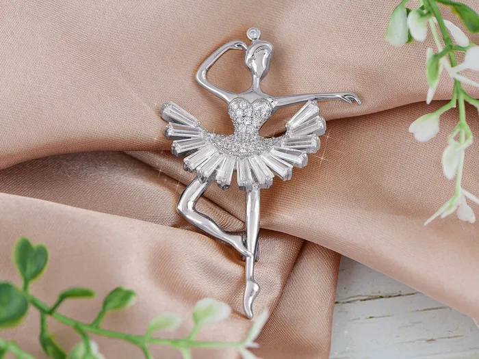 Alilang Alilang Fashion Gold Elegant Ballerina Dancing Women Crystal Rhinestone Brooch Pin Cubic Zirconia PreStyled Sets Alilang Alilang Fashion Gold Elegant Ballerina Dancing Women Crystal Rhinestone Brooch Pin Cubic Zirconia PreStyled Sets