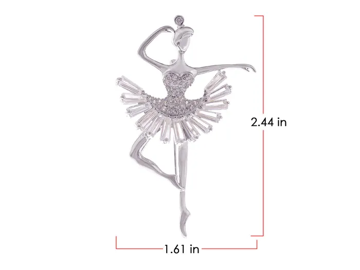 Alilang Alilang Fashion Gold Elegant Ballerina Dancing Women Crystal Rhinestone Brooch Pin Cubic Zirconia PreStyled Sets Alilang Alilang Fashion Gold Elegant Ballerina Dancing Women Crystal Rhinestone Brooch Pin Cubic Zirconia PreStyled Sets