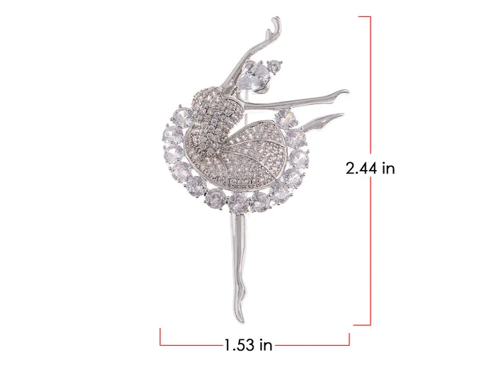 Alilang Alilang Fashion Gold Elegant Ballerina Dancing Women Crystal Rhinestone Brooch Pin Cubic Zirconia PreStyled Sets Alilang Alilang Fashion Gold Elegant Ballerina Dancing Women Crystal Rhinestone Brooch Pin Cubic Zirconia PreStyled Sets