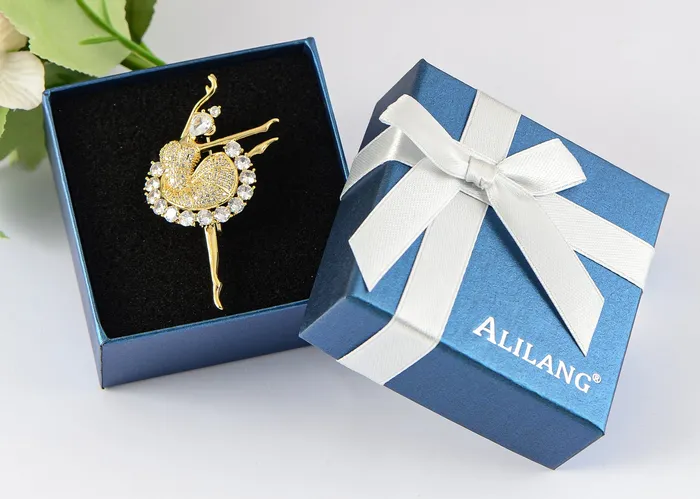 Alilang Alilang Fashion Gold Elegant Ballerina Dancing Women Crystal Rhinestone Brooch Pin Cubic Zirconia PreStyled Sets Alilang Alilang Fashion Gold Elegant Ballerina Dancing Women Crystal Rhinestone Brooch Pin Cubic Zirconia PreStyled Sets