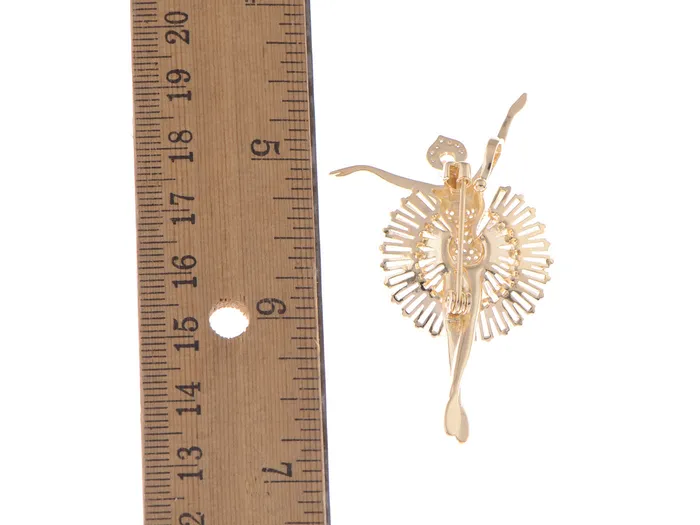 Alilang Alilang Fashion Gold Elegant Ballerina Dancing Women Crystal Rhinestone Brooch Pin Cubic Zirconia PreStyled Sets Alilang Alilang Fashion Gold Elegant Ballerina Dancing Women Crystal Rhinestone Brooch Pin Cubic Zirconia PreStyled Sets