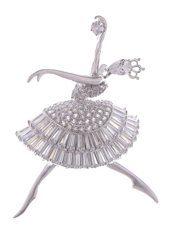Alilang Alilang Fashion Gold Elegant Ballerina Dancing Women Crystal Rhinestone Brooch Pin Cubic Zirconia PreStyled Sets Alilang Alilang Fashion Gold Elegant Ballerina Dancing Women Crystal Rhinestone Brooch Pin Cubic Zirconia PreStyled Sets
