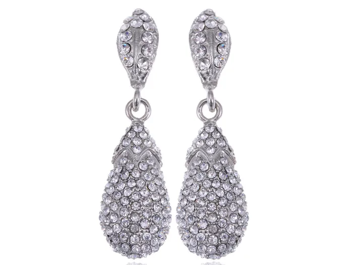 Alilang Earrings ALILANG Ice Bling Silver Eggplant Vegetable Teardrop Crystal Rhinestone Dangle Drop Earrings Alilang Earrings ALILANG Ice Bling Silver Eggplant Vegetable Teardrop Crystal Rhinestone Dangle Drop Earrings