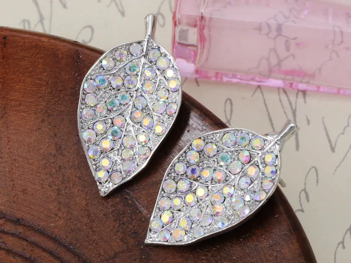 Alilang Earrings Aurore Boreale Spring Dew Leaf Pair Stud Earrings Alilang Earrings Aurore Boreale Spring Dew Leaf Pair Stud Earrings
