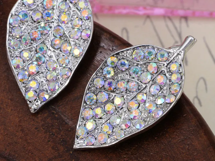 Alilang Earrings Aurore Boreale Spring Dew Leaf Pair Stud Earrings Alilang Earrings Aurore Boreale Spring Dew Leaf Pair Stud Earrings