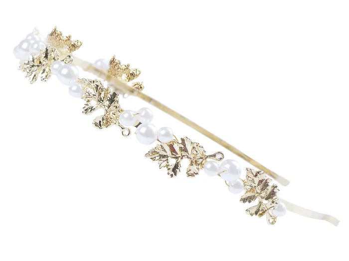 Alilang Earrings Royal Princess Tiara Tiny Flower Flawless Pearl Headband