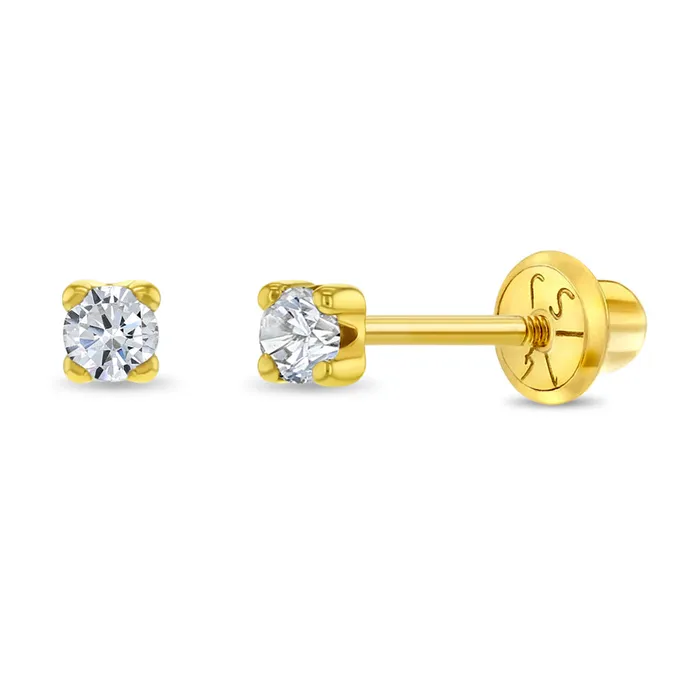 Earrings 14k Gold Prong Set Diamond Womens Earrings Womens Earrings