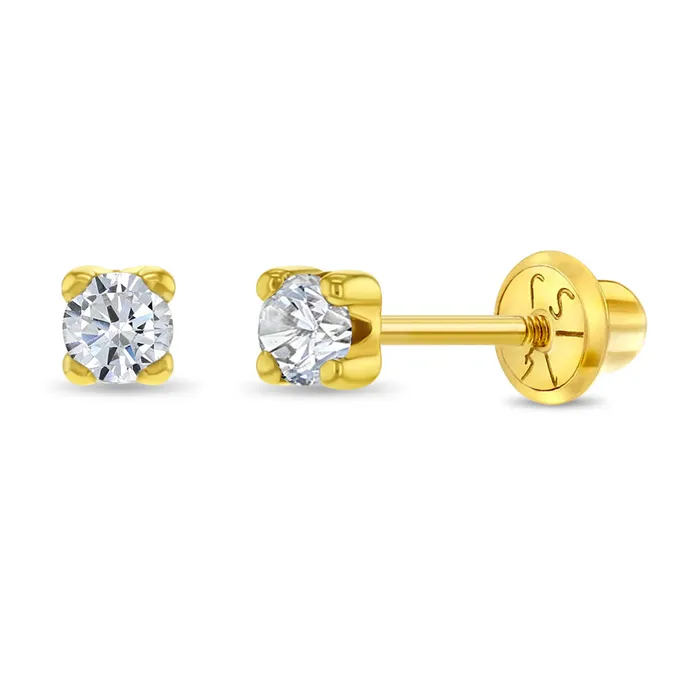 Earrings 14k Gold Prong Set Diamond Womens Earrings Womens Earrings