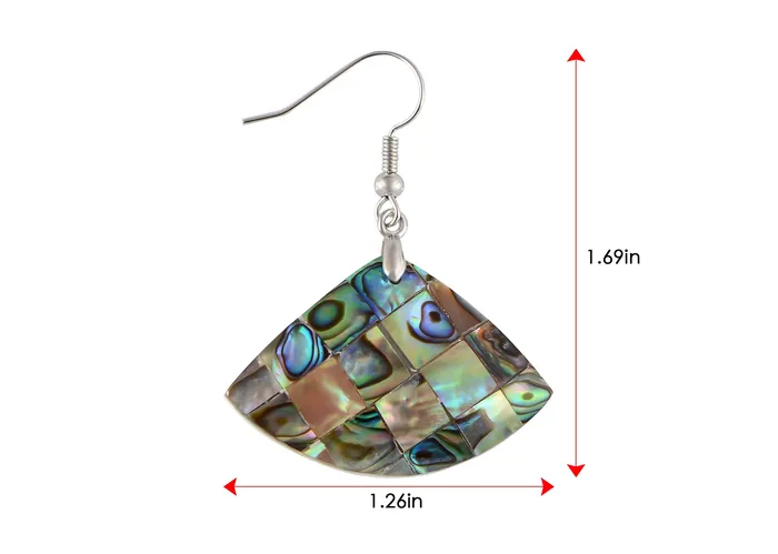 Earrings Refined by AnnaKaci Mosaic Harmony Natural Abalone Shell Handmade Dangle Earrings Shell Jewelry Earrings Refined by AnnaKaci Mosaic Harmony Natural Abalone Shell Handmade Dangle Earrings Shell Jewelry