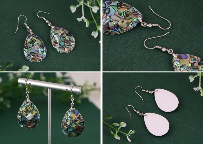 Earrings Refined by AnnaKaci Mosaic Harmony Natural Abalone Shell Handmade Dangle Earrings Shell Jewelry Earrings Refined by AnnaKaci Mosaic Harmony Natural Abalone Shell Handmade Dangle Earrings Shell Jewelry